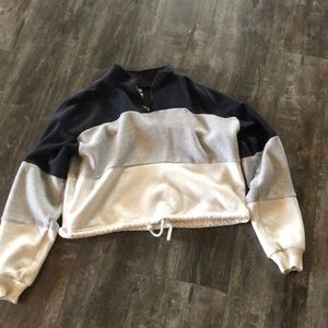 cropped quarter zip